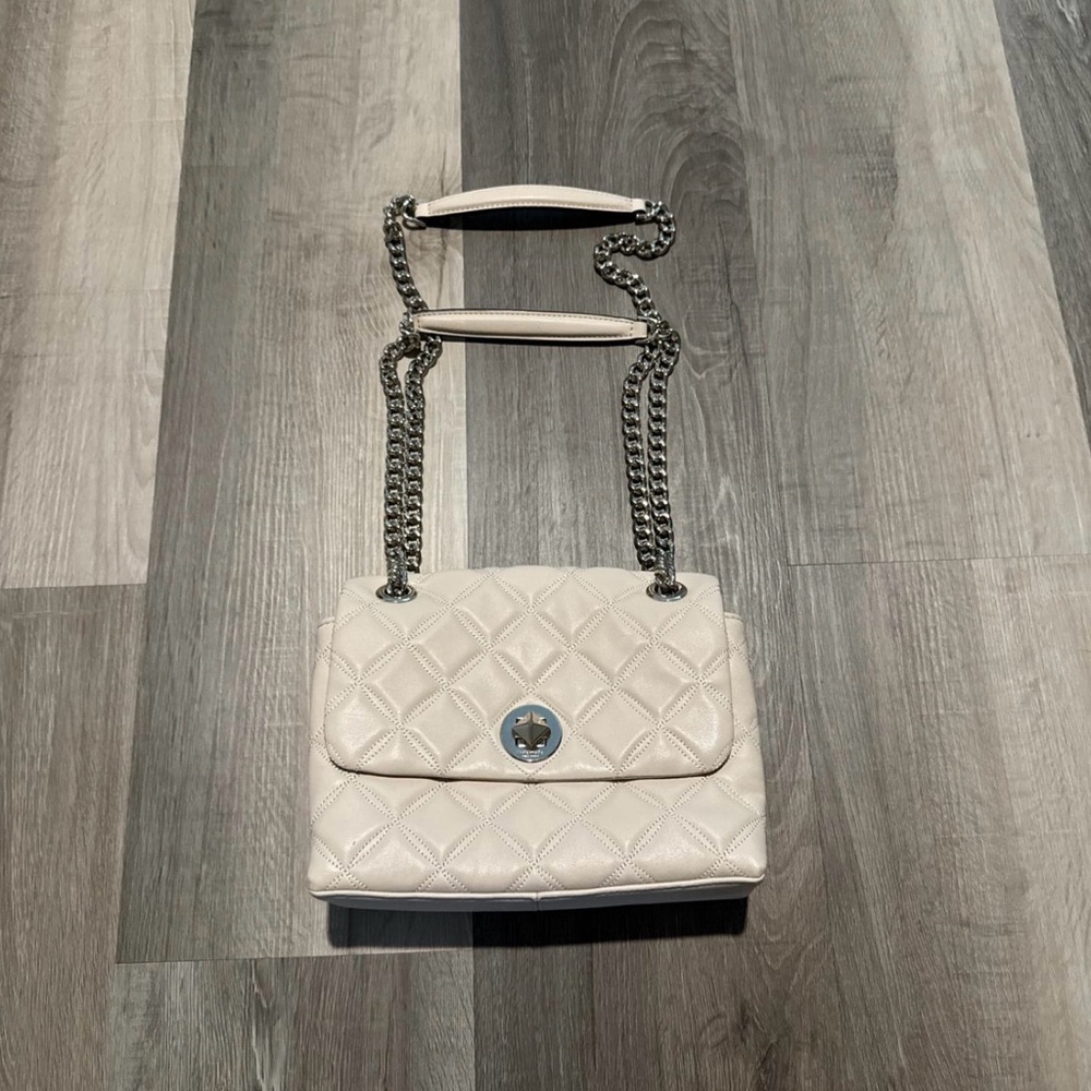 Kate Spade Cream Quilted Shoulder Bag